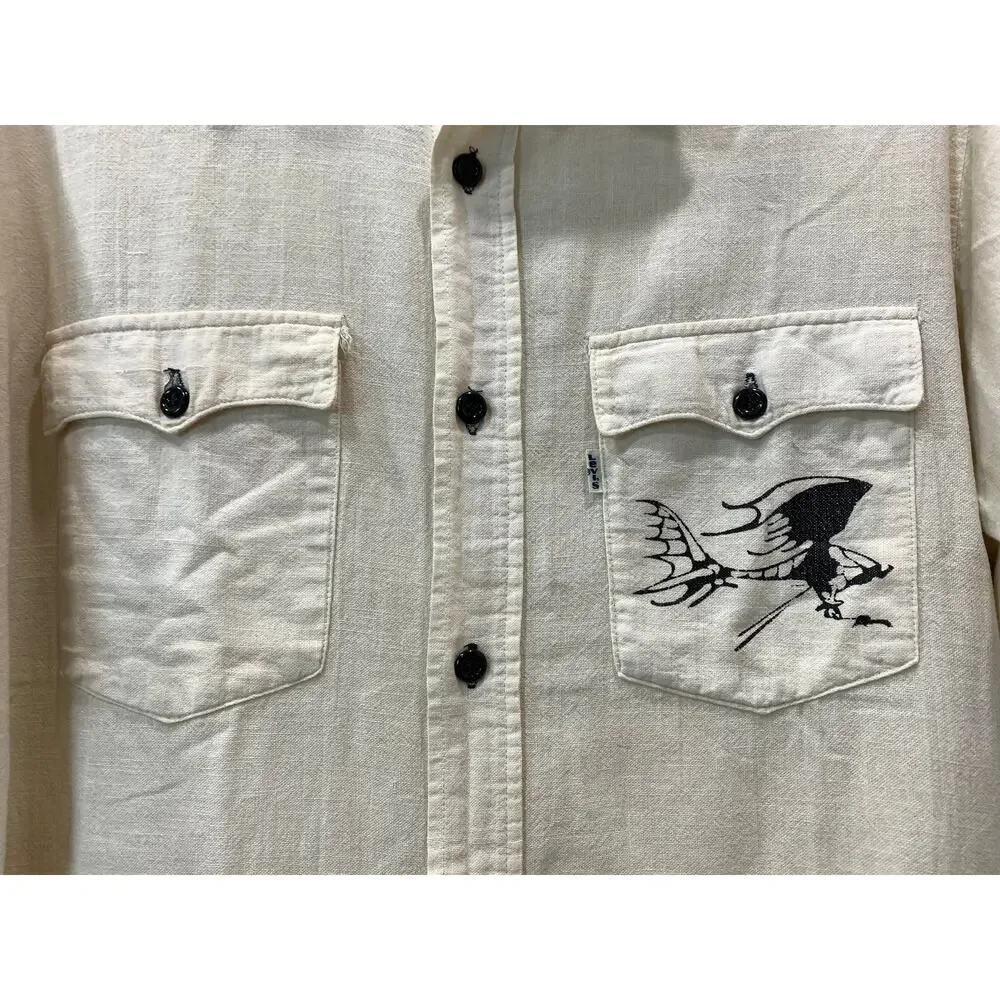 RARE Vintage 70s YES Shirt | Levi's Painted Concert Band Shirt | Roger Dean Art